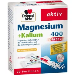DOPPELHERZ Magnesium+kalium DIRECT sachet, 20 stuks