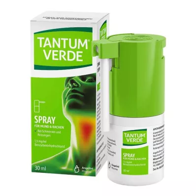 Tantum Verde 1,5 mg/ml spray voor gebruik in de mondholte, 30 ml Tantum Verde 1,5 mg/ml spray voor gebruik in de mondholte, 30 ml