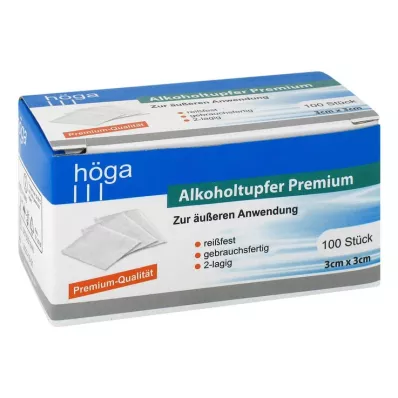 ALKOHOLTUPFER Premium 3x3 cm, 100 stuks