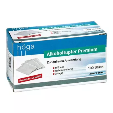 Alcoholdoekjes Premium 3x3 cm, 100 st