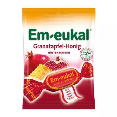 Em-eukal hoestdruppels met granaatappelhoning die suiker bevat, 75 g Em-eukal hoestdruppels met granaatappelhoning die suiker bevat, 75 g