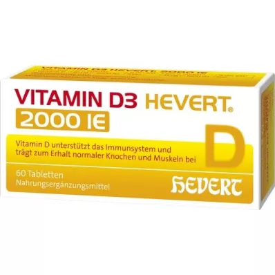 VITAMIN D3 HEVERT 2.000 I.U. tabletten, 60 st