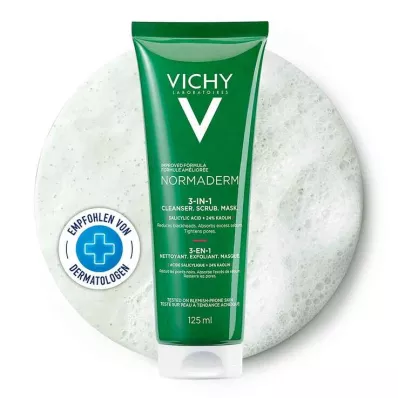 Vichy Normaderm Tri-Activ Gel Reiniging + Peeling + Masker, 125 ml