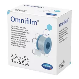Omnifilm bevestigingspleisterfolie 2,5 cmx5 m, 1 stuk