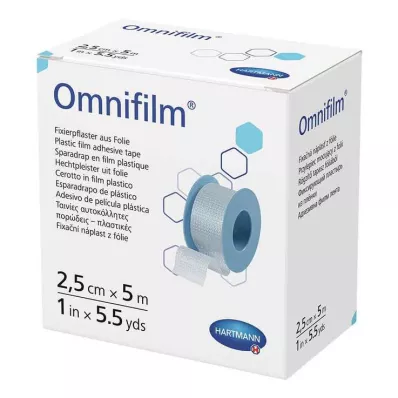 Omnifilm bevestigingspleisterfolie 2,5 cmx5 m, 1 stuk Omnifilm bevestigingspleisterfolie 2,5 cmx5 m, 1 stuk