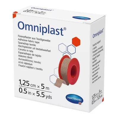 OMNIPLAST Fixatiepleister textieldraad 1,25 cm x 5 m, 1 st