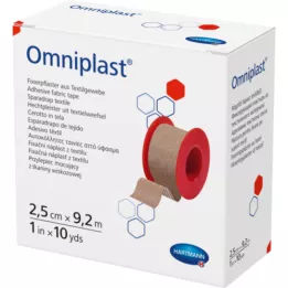 OMNIPLAST Fixatiepleister textieldraad 2,5 cm x 9,2 m, 1 st