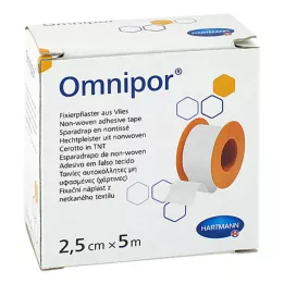 OMNIPOR Fixatiepleister 2,5 cm x 5 m, 1 st