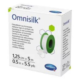 OMNISILK Fixatiepleister kunstzijde 1,25 cmx5 m, 1 st