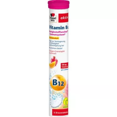 DOPPELHERZ Vitamine B12 bruistabletten, 15 stuks