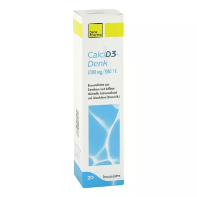 Calci D3-Denk 1000 mg / 880 IE bruistabletten, 20 stuks Calci D3-Denk 1000 mg / 880 IE bruistabletten, 20 stuks