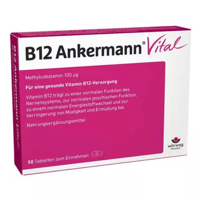 B12 ANKERMANN Vital tabletten, 50 stuks B12 ANKERMANN Vital tabletten, 50 stuks