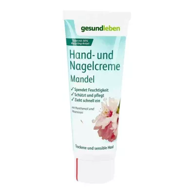 Healthy Living Hand- en Nagelcrème Amandel (75 ml) Healthy Living Hand- en Nagelcrème Amandel (75 ml)