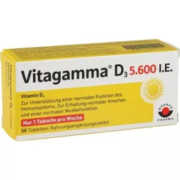 VITAGAMMA D3 5.600 I.U. vitamine D3 NEM Tabletten, 50 st