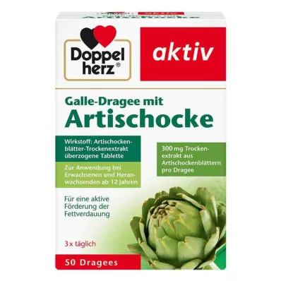Doppelherz galdragee met artisjok, 50 stuks Doppelherz galdragee met artisjok, 50 stuks