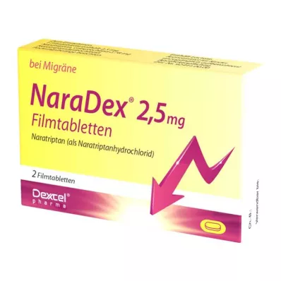 NARADEX 2,5 mg filmomhulde tabletten, 2 st NARADEX 2,5 mg filmomhulde tabletten, 2 st