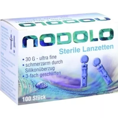 LANZETTEN NODOLO steriele 30 G ultrafijn, 100 stuks