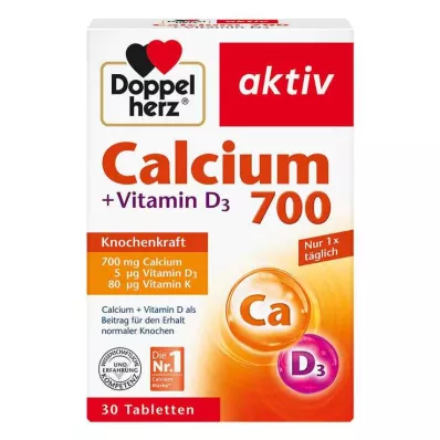 Doppelherz Calcium 700 + Vitamine D3 tabletten, 30 st
