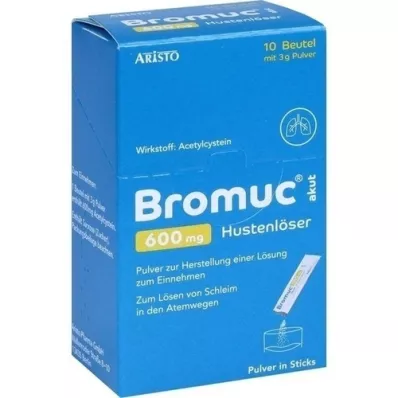 BROMUC acuut 600 mg hoestdrank Plv.z.H.e.L.z.Einn., 10 st