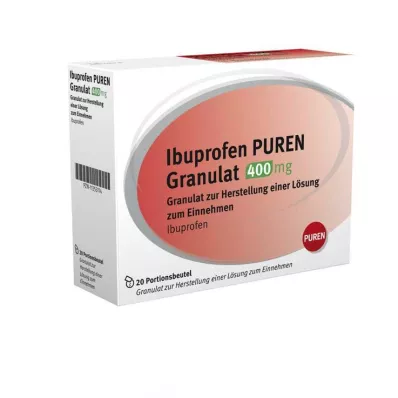 Ibuprofen Puren Granulaat 400 mg voor het maken van een orale oplossing, 20 stuks
