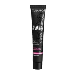 CURAPROX zwart is wit carbon tandpasta, 90 ml