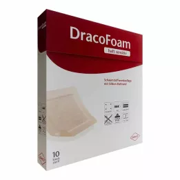 DRACOFOAM Zelfklevend gevoelig foam wondverband 5x5 cm, 10 stuks