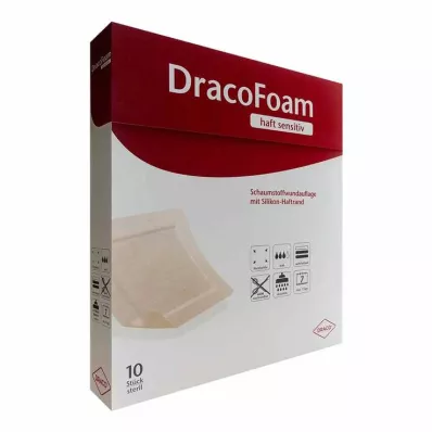 DRACOFOAM Zelfklevend gevoelig foam wondverband 5x5 cm, 10 stuks DRACOFOAM Zelfklevend gevoelig foam wondverband 5x5 cm, 10 stuks