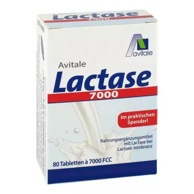 Lactase 7.000 FCC tabletten in dispenser, 80 stuks Lactase 7.000 FCC tabletten in dispenser, 80 stuks