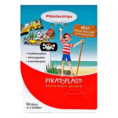 Piratoplast jongens gipsstrips 3 maten (16 stuks)