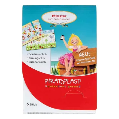 Piratoplast meisjes gips gesneden 6x10 cm (6 stuks) Piratoplast meisjes gips gesneden 6x10 cm (6 stuks)