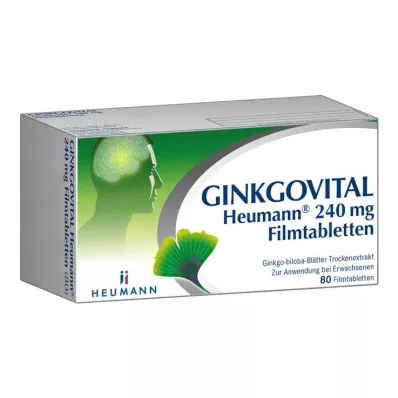 GINKGOVITAL Heumann 240 mg filmomhulde tabletten, 80 stuks GINKGOVITAL Heumann 240 mg filmomhulde tabletten, 80 stuks