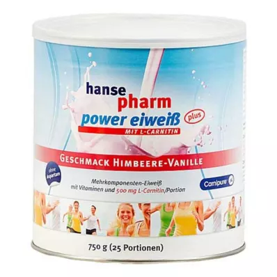 HANSEPHARM Power Protein plus Framboos-Vanille Plv., 750 g HANSEPHARM Power Protein plus Framboos-Vanille Plv., 750 g