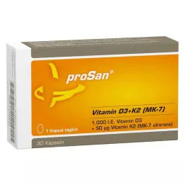 PROSAN Vitamine D3+K2 MK-7 capsules, 30 stuks