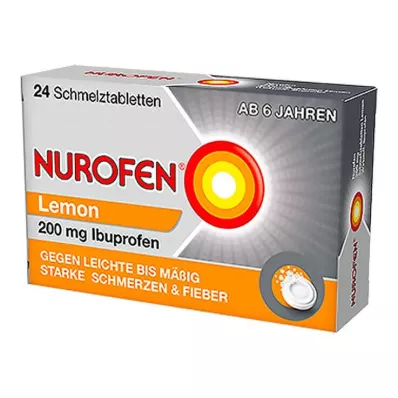 NUROFEN® Citroen 200 mg Ibuprofen smelttabletten, 24 st NUROFEN® Citroen 200 mg Ibuprofen smelttabletten, 24 st