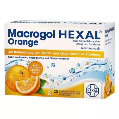MACROGOL HEXAL Oranje Plv.z.Her.e.Ls.z.Einn.Btl., 20 st