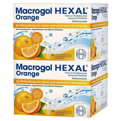 MACROGOL HEXAL Oranje Plv.z.Her.e.Ls.z.Einn.Btl., 100 st