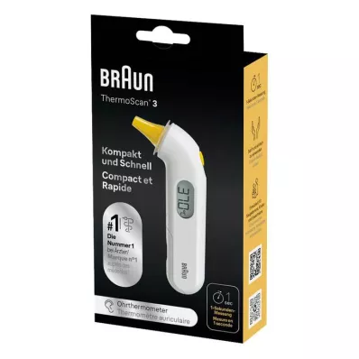 BRAUN THERMOSCAN 3 infrarood oorthermometers, 1 st BRAUN THERMOSCAN 3 infrarood oorthermometers, 1 st