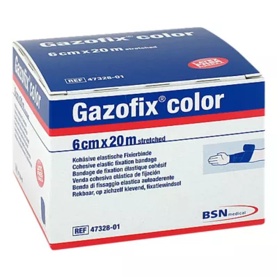 Gazofix kleurbevestigingsverband samenhangend 6 cmx20 m blauw, 1 stuk Gazofix kleurbevestigingsverband samenhangend 6 cmx20 m blauw, 1 stuk