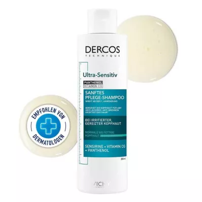 VICHY DERCOS ultragevoelige shampoo voor vette hoofdhuid, 200 ml VICHY DERCOS ultragevoelige shampoo voor vette hoofdhuid, 200 ml
