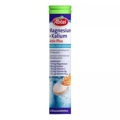 Abbey Magnesium + Kalium Active Plus bruistabletten, 15 st Abbey Magnesium + Kalium Active Plus bruistabletten, 15 st