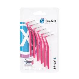 MIRADENT Interdentale rager I-Prox L 0,4 mm roze, 6 stuks