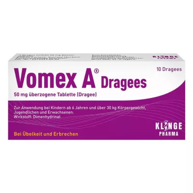 Vomex A® dragees 50 mg, 10 stuks Vomex A® dragees 50 mg, 10 stuks