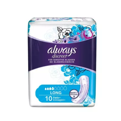 Altijd discrete incontinentieverbanden lang, 10 stuks Altijd discrete incontinentieverbanden lang, 10 stuks