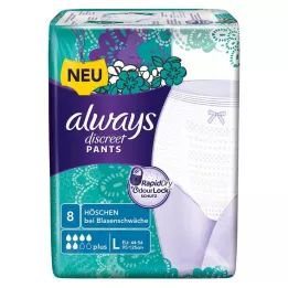 ALWAYS discreet incontinentiebroekje plus L, 8 stuks