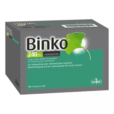 BINKO 240 mg filmomhulde tabletten, 120 stuks BINKO 240 mg filmomhulde tabletten, 120 stuks