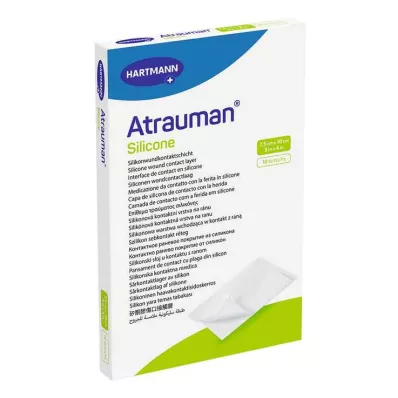 ATRAUMAN Steriele siliconenkompressen van 7,5x10 cm, 10 stuks