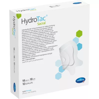 HYDROTAC comfort sacraal foamverband 18x18 cm steriel, 10 stuks