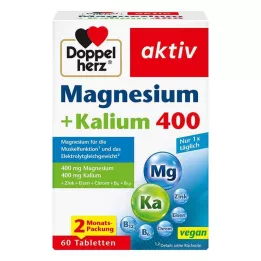 DOPPELHERZ Magnesium+kalium tabletten, 60 stuks