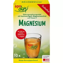 APODAY Magnesium Mango-Passievrucht Suikervrij Poeder, 10X4,5 g