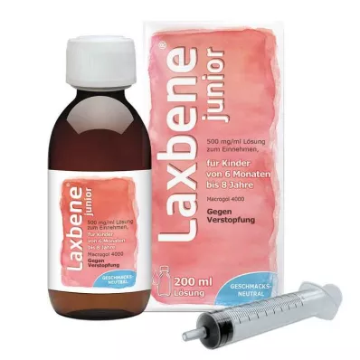 Laxbene® junior 500 mg oplossing voor kinderen van 6 maanden - 8 jaar, 200 ml